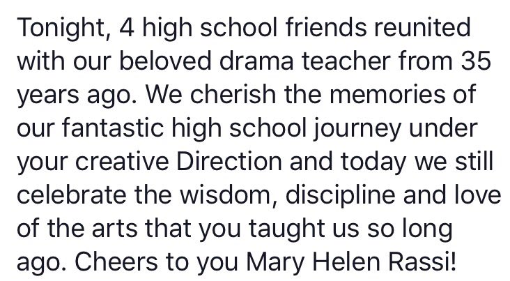 Mrs. Rassi, Adrienne, Debbie, Julie, Ruthann