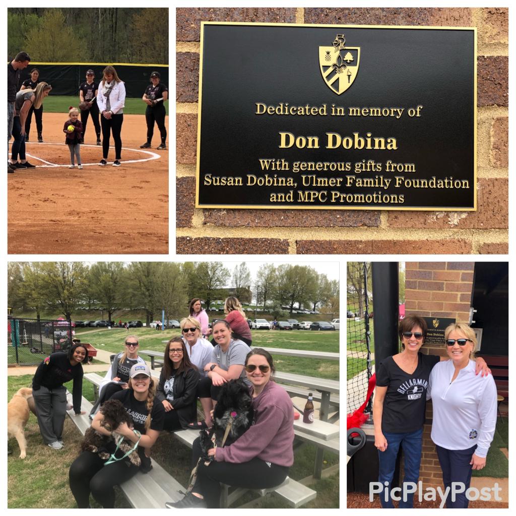 CoachBrugg's tweet photo. Coach Dobina will have a great seat at every @BUKnightsSB game! Great turnout to honor the Dobina family for their generosity. 🥎 https://t.co/c8Ds38B3dK
