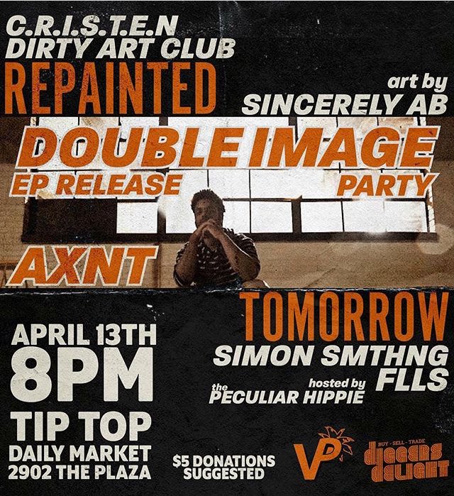 _aunthippie_'s tweet photo. We’re back at it again tonight for a special #RepaintedTomorrow beat show! @_axnt released a new project & we’re celebrating its release! Also @sincerelyab__ is our live painter & residents @SimonSMTHNG @FLLSGood & special guests will be in the building! Don’t miss out! https://t.co/ey8gJrfzQ8