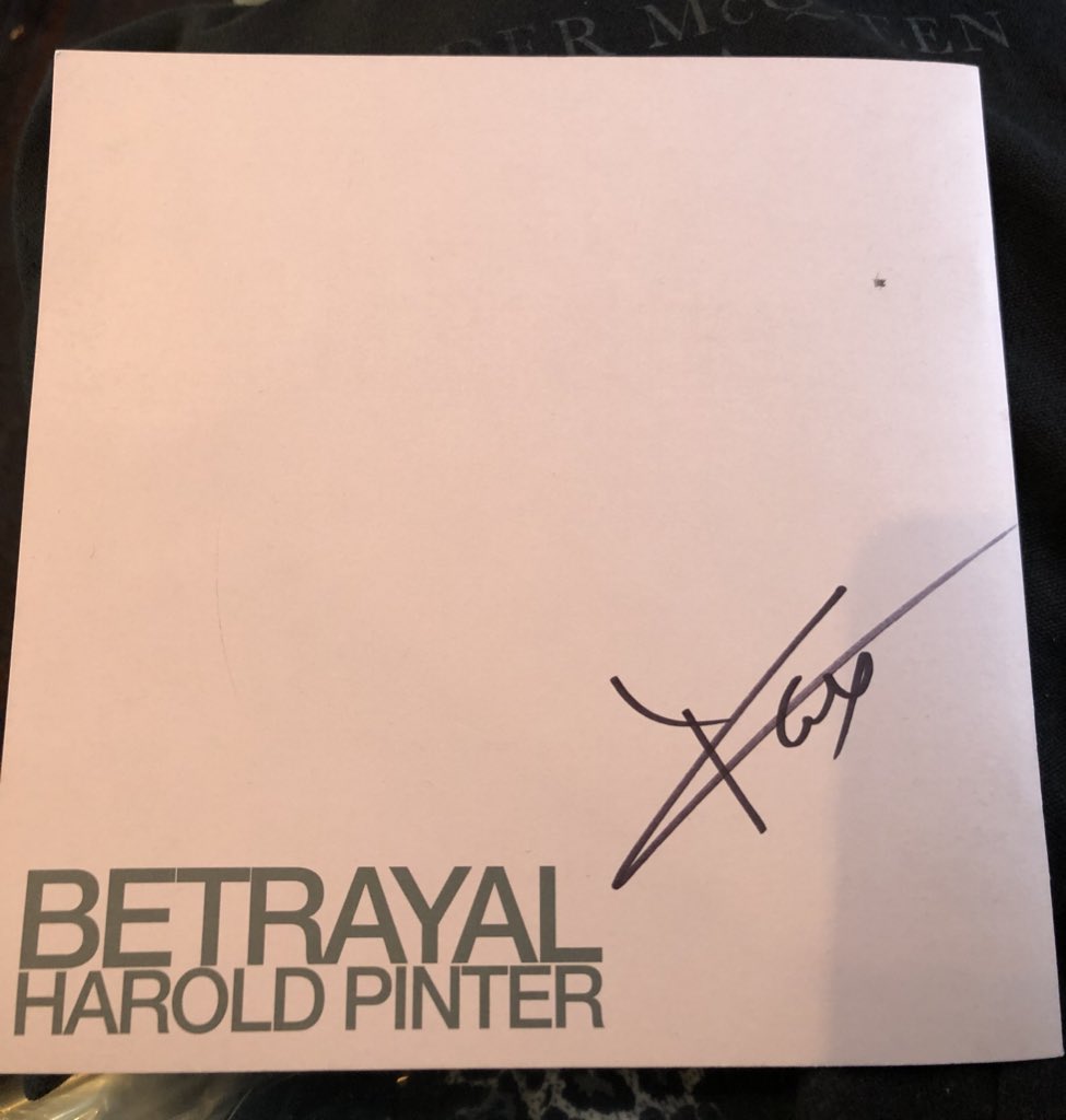 Unwritten66's tweet photo. Saturday matinee @HPinterTheatre with the girls @BrittOfMidgard @StealingCake Betrayal is the only Pinter I have ever enjoyed; tremendously moving performances with laugh out loud humour, bravo all. https://t.co/BZvIIOs0uS