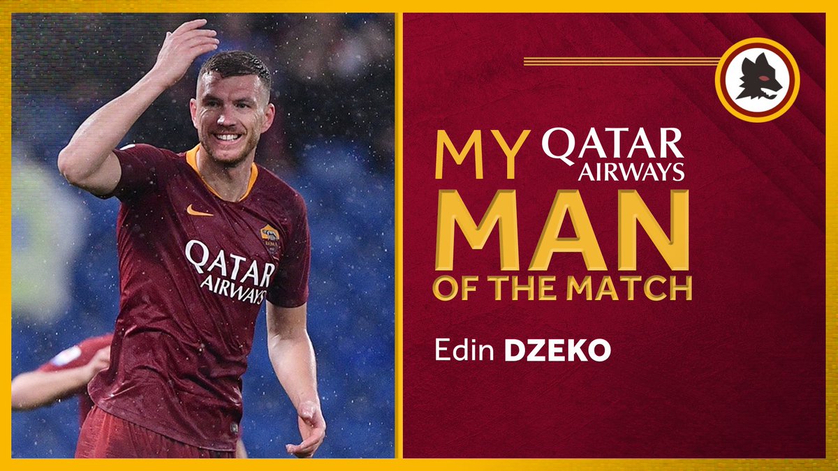 ASRomaEN's tweet photo. Retweet if Edin Dzeko was your #ASRoma @QatarAirways Man of the Match against Udinese https://t.co/3sih3lXVa5