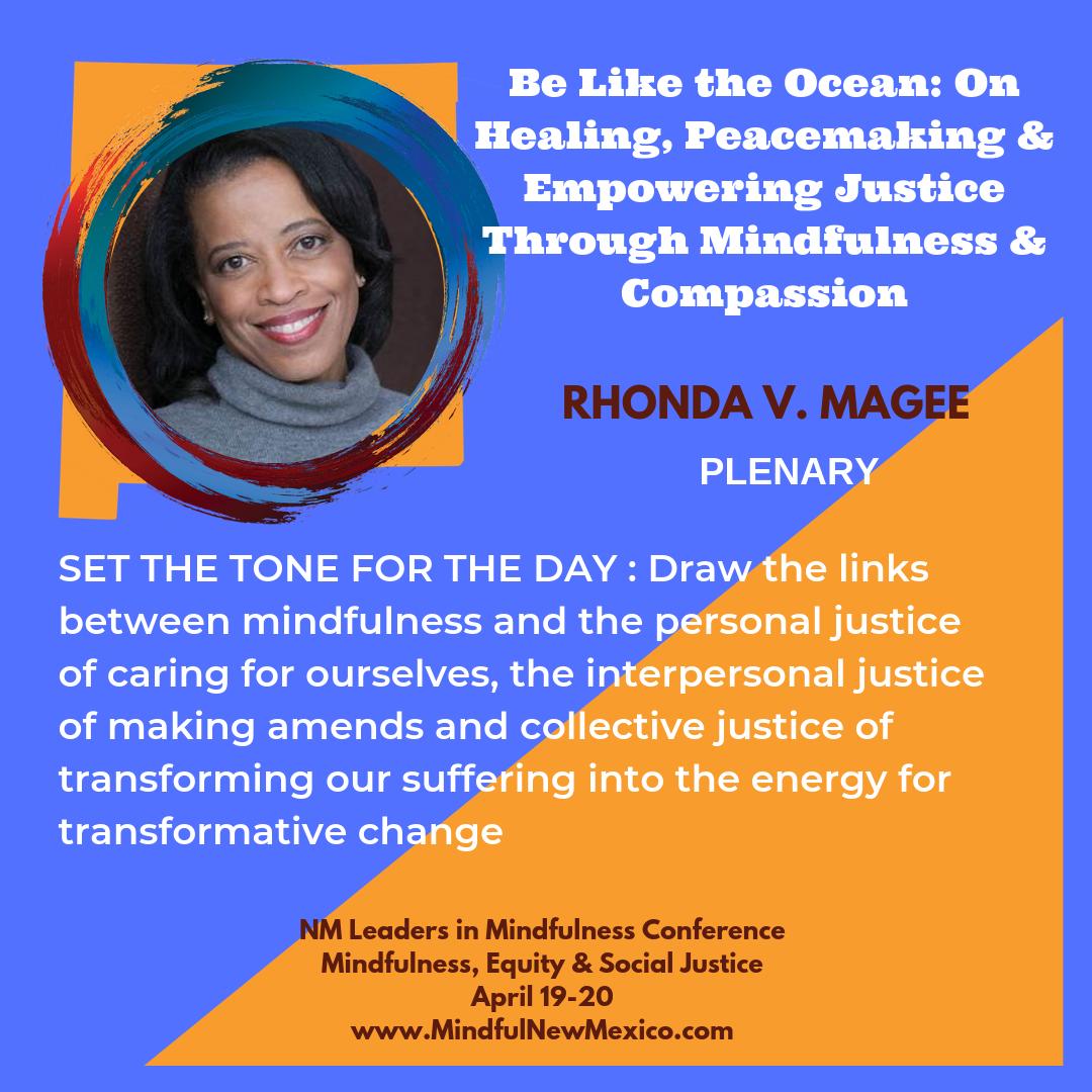 mindfulnm's tweet photo. Spend the day with #RhondaMagee , renowned pioneer in using mindfulness for anti-racism in Law and Education. April 19-20 #MindfulNMConf2019 #BeLiketheOcean #mindfuleducation #ubuntudialogue https://t.co/x8tjMTnFhJ