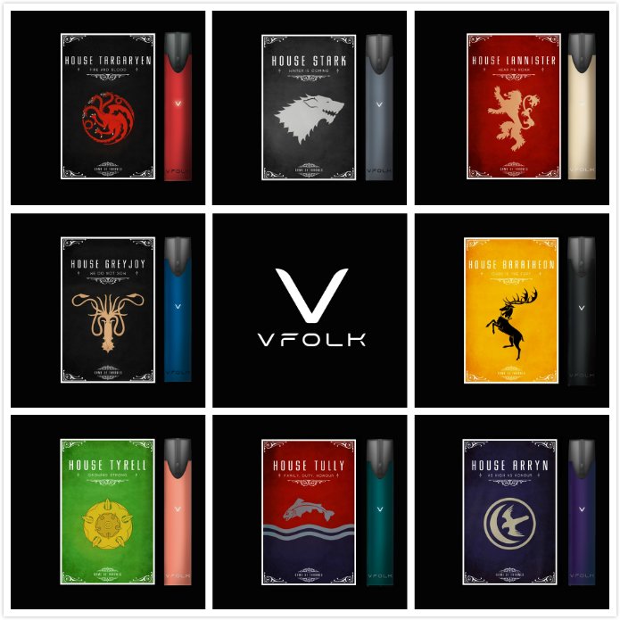 vfolk's tweet photo. Winter is coming. VFOLK is ready.
#vfolk #vfolkgang #lovevfolk #vape #vaper#vapeinfluencer #vapeinstagram #vapekit #vapenation #vapelife #vapefam #vapinglife #vaping #vaporizer #got #gameofthrones
WARNING: This product contains nicotine. Nicotine is an addictive chemical." https://t.co/6k4yOpGG9L