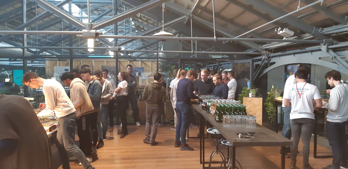 loandogai's tweet photo. Dinner time @dogpatchlabs for hungry teams at the @UlsterBank #Hackathon #wherewillUB https://t.co/DQKga6Ms7R