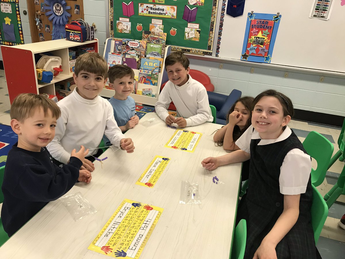 Grateful for our PreK 4 buddies...creating prayer beads and praying Hail Marys together 🙏 <a href="/SCSMrsNash/">SCSMrsNash</a> <a href="/SCSprincipal/">St. Catharine School</a>