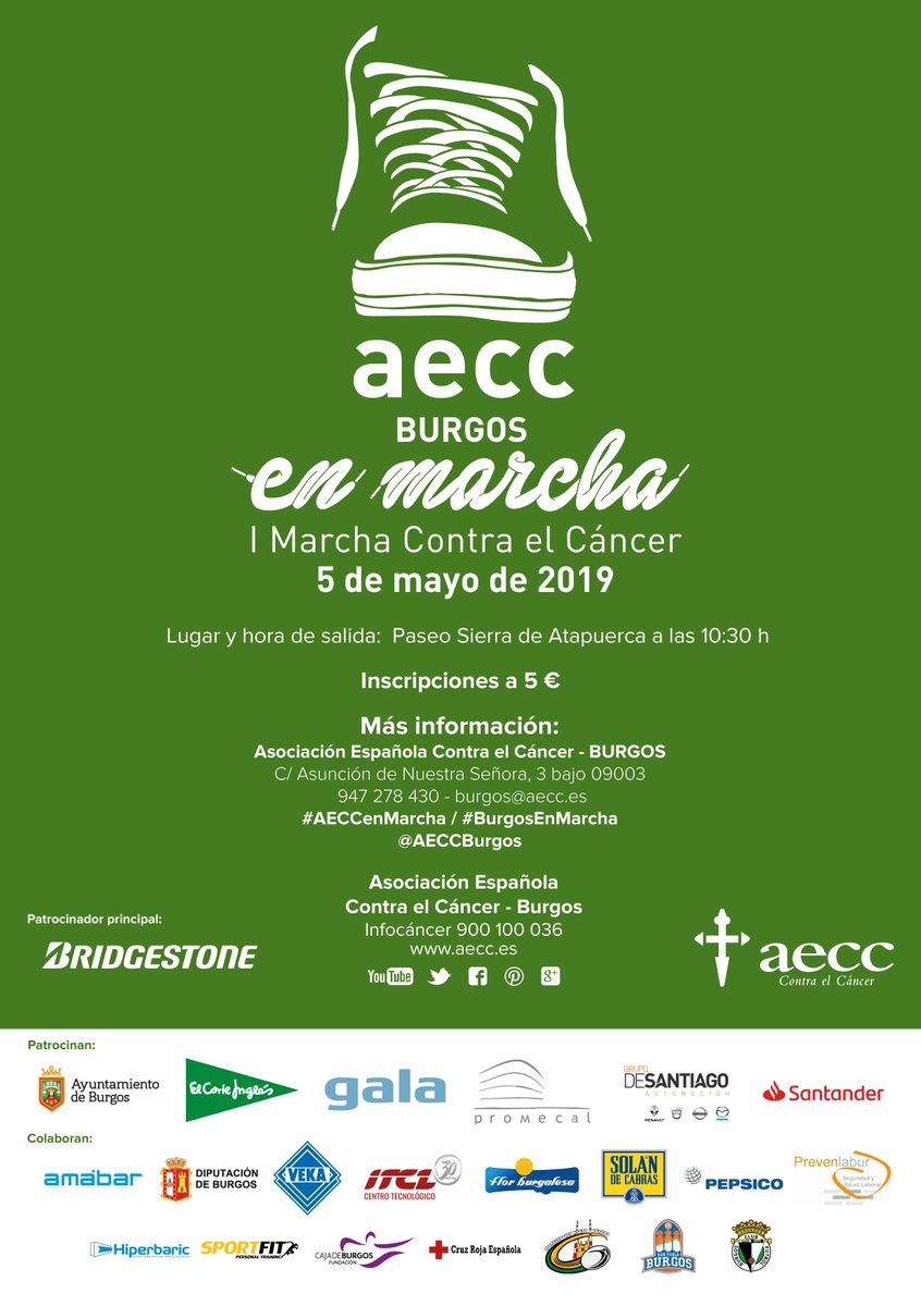 ContraCancerBU's tweet photo. Quieres participar en la I Marcha Aecc Burgos Contra el Cáncer? Ven a por tu dorsal a nuestra sede (C/ Asunción de Nuestra Señora, 3) 
⏰ 9:00-14:00h y 17:00 -19:00h
#BurgosEnMarcha
#AECCenMarcha https://t.co/OJJsHtJGTU