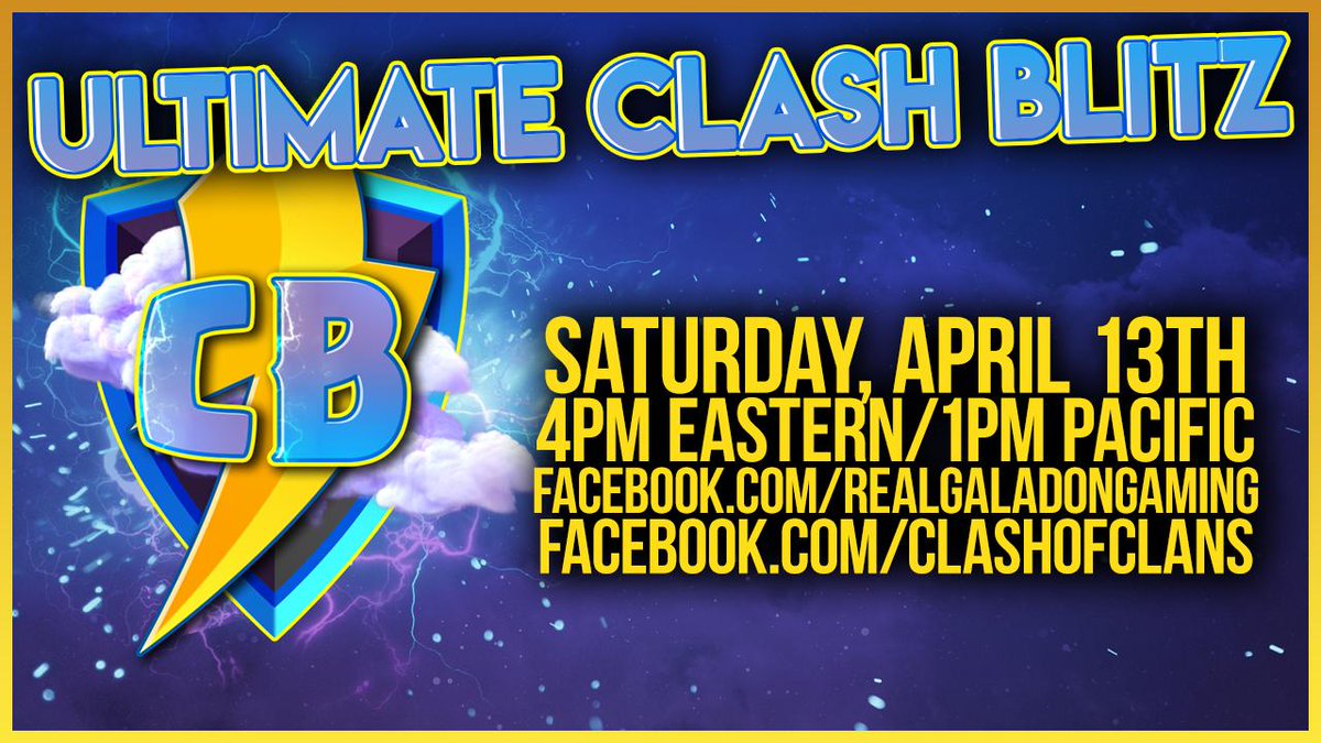 🎉 In just ONE HOUR the Ultimate Clash Blitz prizes of 5 THOUSAND GEMS per winning player from <a href="/supercell/">Supercell</a> will be decided! Tune in to <a href="/GaladonGaming/">Galadon Gaming</a> in <a href="/ClashofClans/">Clash of Clans</a> on FACEBOOK at 4pm Eastern/1pm Pacific to see the final Heavy &amp; Lite team action! 💪👏 facebook.com/RealGaladonGam…
