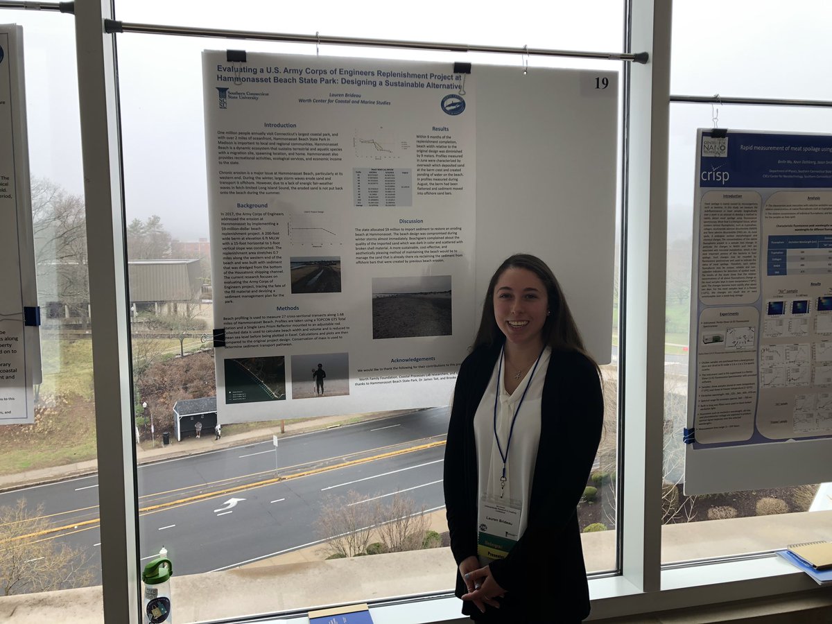 Werth Center for Coastal and Marine Studies fellows presented their excellent research at the 5th Annual SCSU Undergraduate Research Conference! Congrats! @CBhageloo <a href="/breslin_vincent/">Vincent Breslin</a> <a href="/SeanPGrace/">Sean P Grace, PhD</a> <a href="/ChemicalAuthor/">.</a>, Sierra Mayerson and Lauren Brideau <a href="/HonanJulia/">Julia Honan</a>