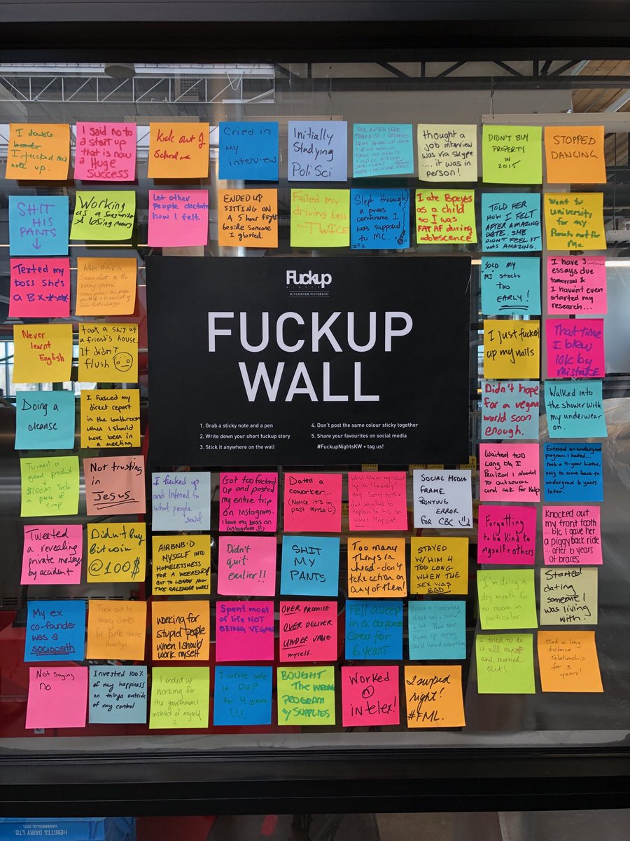 Yes! I can relate to a few of these. Let’s celebrate failures. ⁦<a href="/FuckupNight/">Fuckup Nights</a>⁩