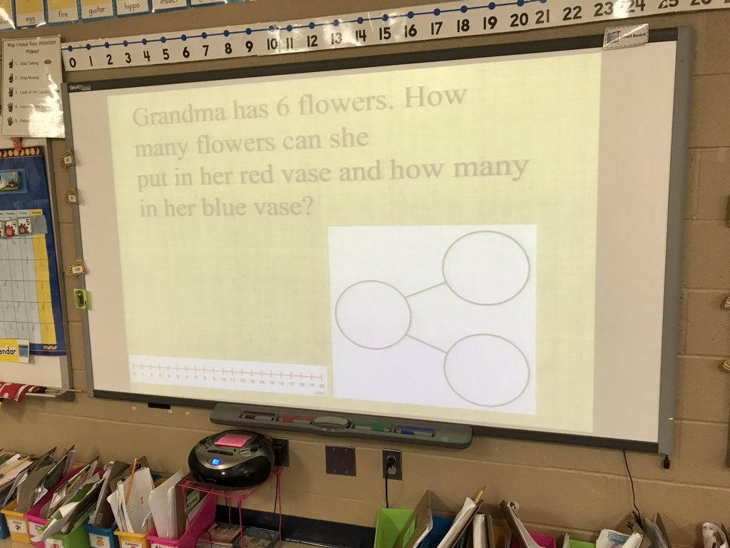 Little1Learning's tweet image. Decomposing numbers @SolleyAACPS #noworksheetnoproblem