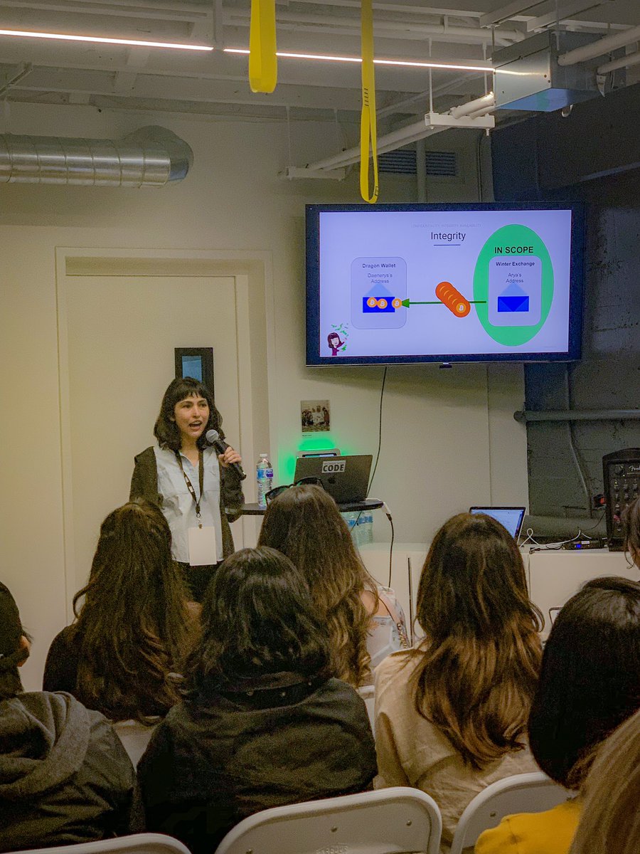 We can fully appreciate our inaugural speaker Zassmin Montes de Oca’s use of <a href="/GameOfThrones/">Game of Thrones</a> in her <a href="/WomenWhoCode/">Women Who Code</a> #Connect2019 talk on Cryptocurrency and Application Security! 

#WWCode