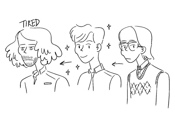 I doodled this to show my friends the progression of Spencer Reid LOL

(too lazy to draw the inbetweens just like I don't like inbetweeening when I animate LOL) 