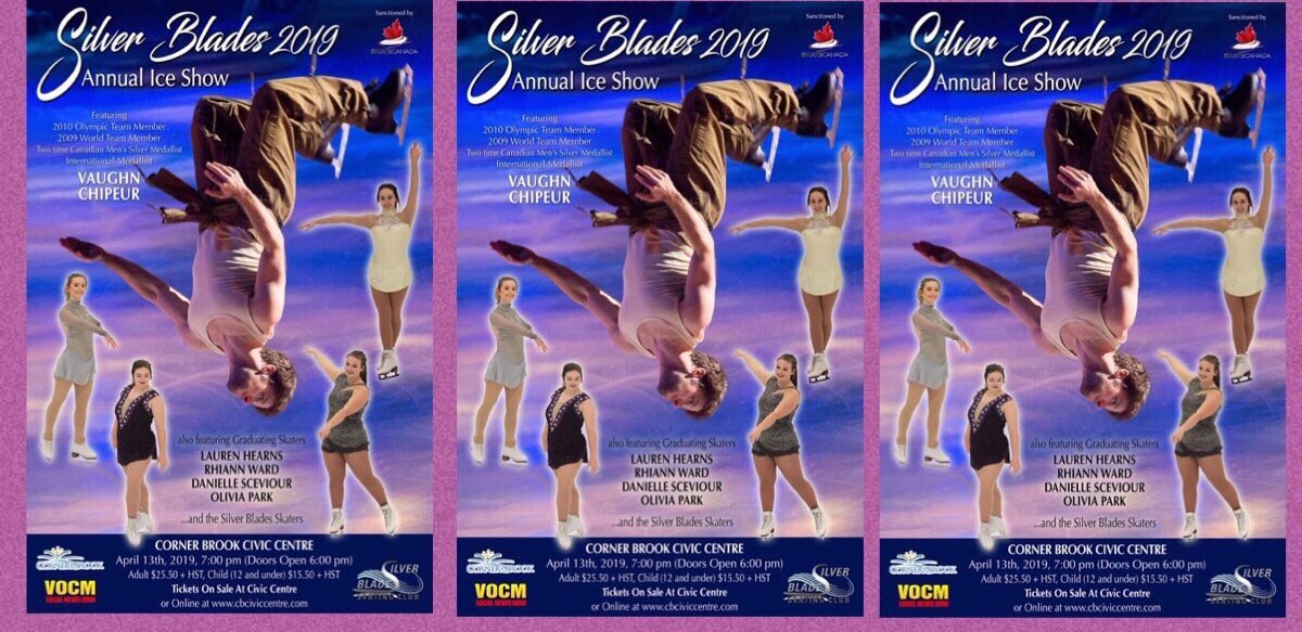 silverbladesnl's tweet photo. You won’t want to miss this!!          SBSC Ice Show - Tonight at 7:00 pm. Tickets available at the Civic Centre Box Office or online at https://t.co/EZLnuaeLc6 @CivicCentreCB @Massey_Drive @DonBradshawNTV @Jeremy_Eaton @590VOCM @OfficialOZFM @jimparsonscb @CBCWam @CBCNL https://t.co/8iEjMREGCS