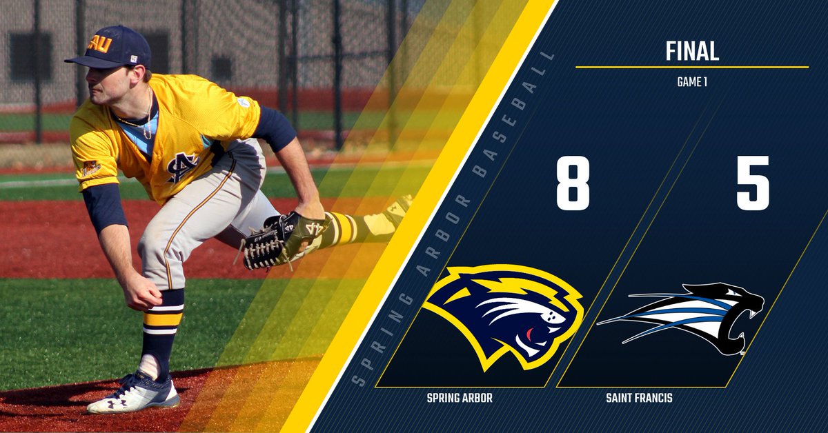 SAUCougars's tweet photo. BSB | Cougars win! @SAUCougarsBSB takes Game 1 of today's DH against Saint Francis. 

Game 2 coming up next. @SAUCougarsCSN has the coverage at https://t.co/p8DiVLHwxU

#GoCougars https://t.co/Z9KN7wJQ58