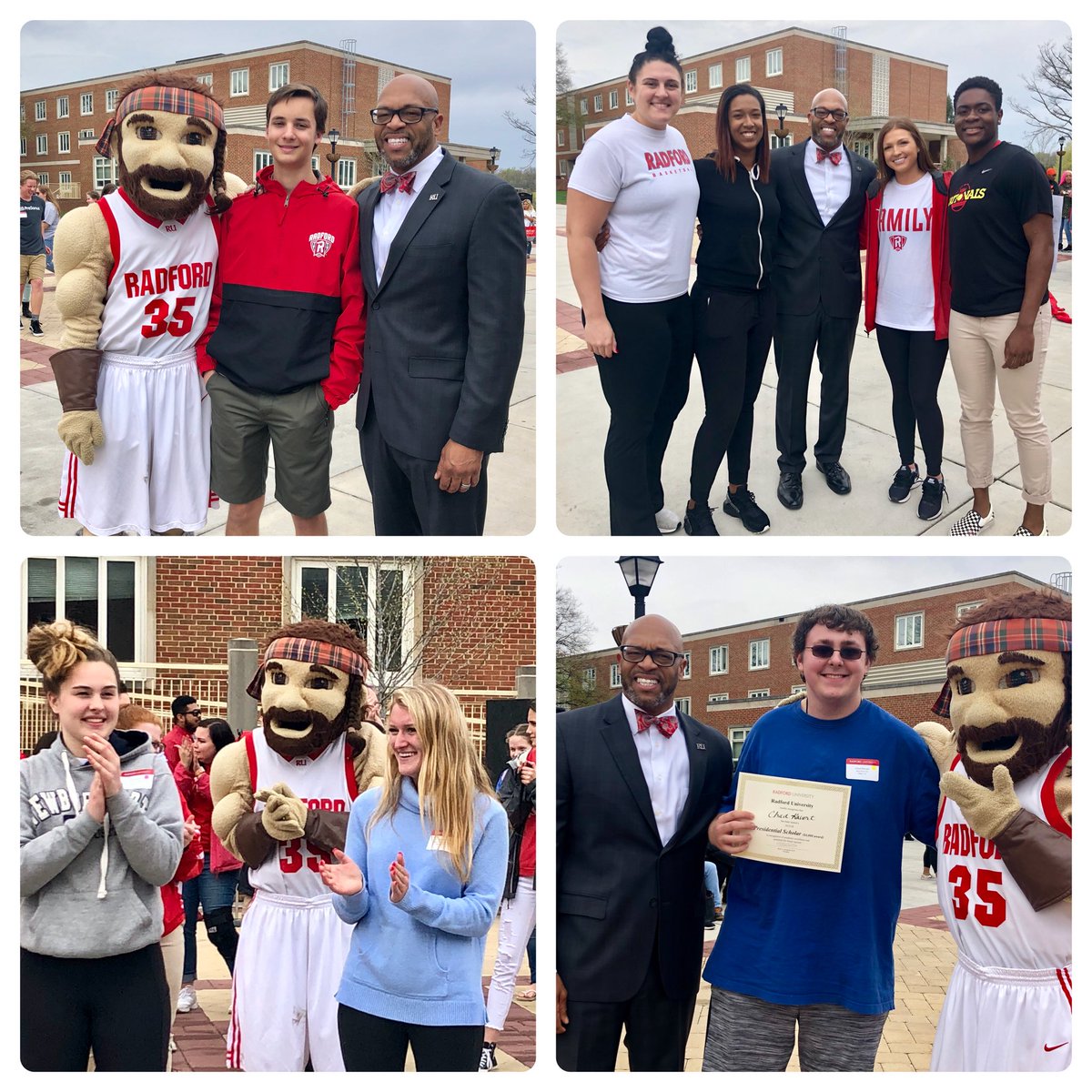 BrianOHemphill's tweet photo. A great day on our campus as the #RadfordFamily hosted a Highlander Day event and provided a warm @radfordu welcome to an impressive group of #Radford2023 students and their families! #GoHighlanders @ReadyforRadford @radford_alumni https://t.co/p8RbfPtCMo