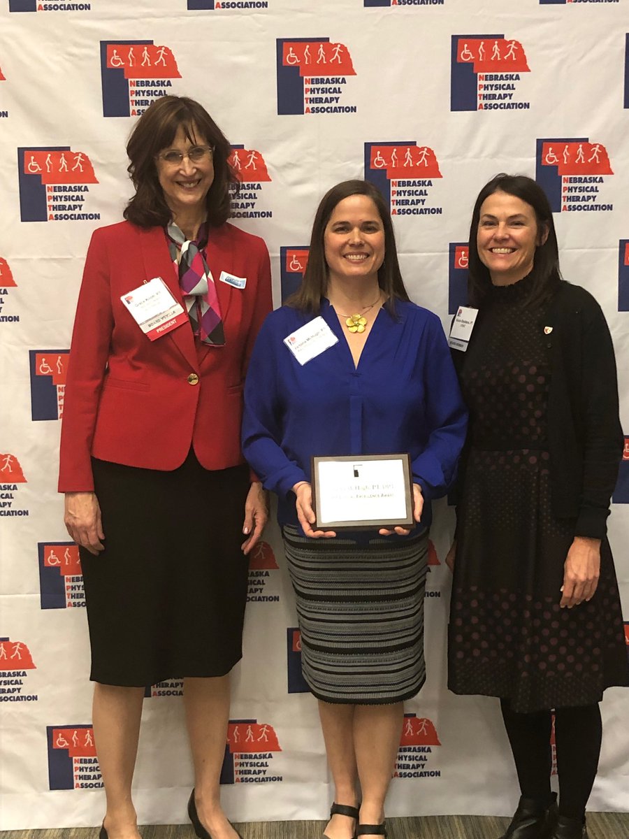 cu_pt_dept's tweet photo. CU PT Alumni Vicky McHugh earned the NPTA Clinical Practice Award given to a clinician that excels in all areas of practice! Proud of our alumni! ⁦@NPTAtweets⁩ ⁦@CreightonSPAHP⁩ ⁦@CreightonRehab⁩ ⁦@CreightonAlumni⁩ https://t.co/COrUWLbyXt