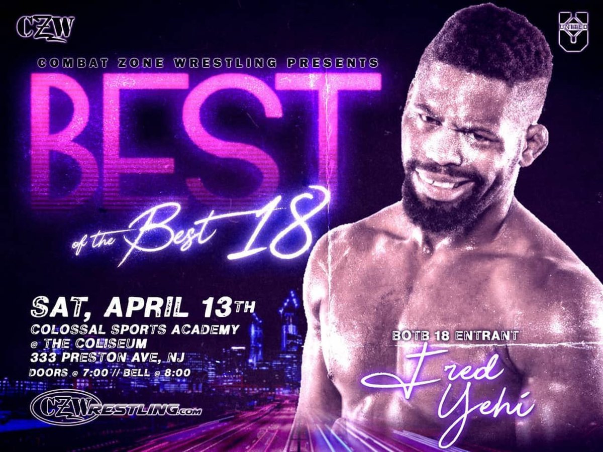 blklkp's tweet photo. .@combatzone #ProWrestling ... #LikeNothingElse #EmbraceDiversity #CZWBestOfTheBest #BOTB18 #ICYMI #TONIGHT #czw #CombatZoneWrestling https://t.co/WAmhGbOt5u