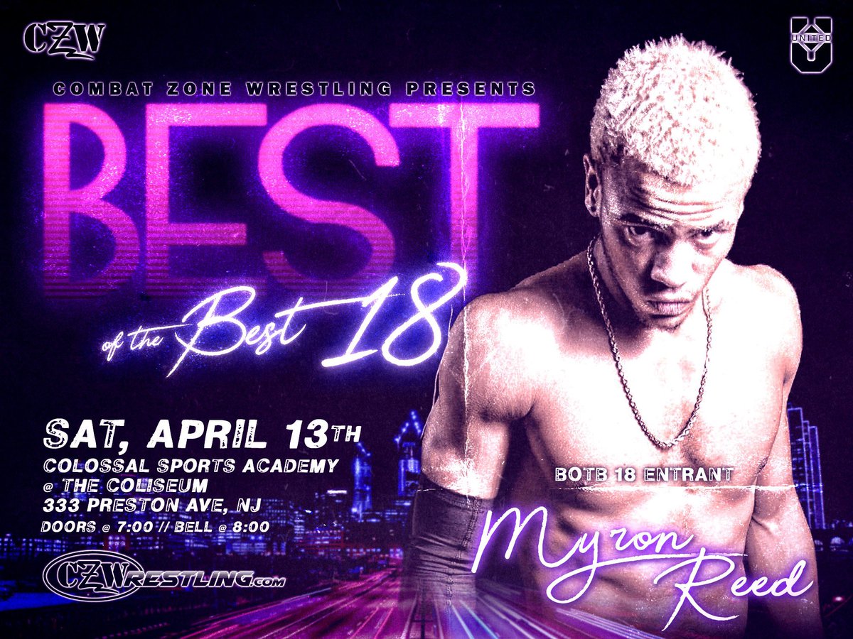 blklkp's tweet photo. .@combatzone #ProWrestling ... #LikeNothingElse #EmbraceDiversity #CZWBestOfTheBest #BOTB18 #ICYMI #TONIGHT #czw #CombatZoneWrestling https://t.co/WAmhGbOt5u