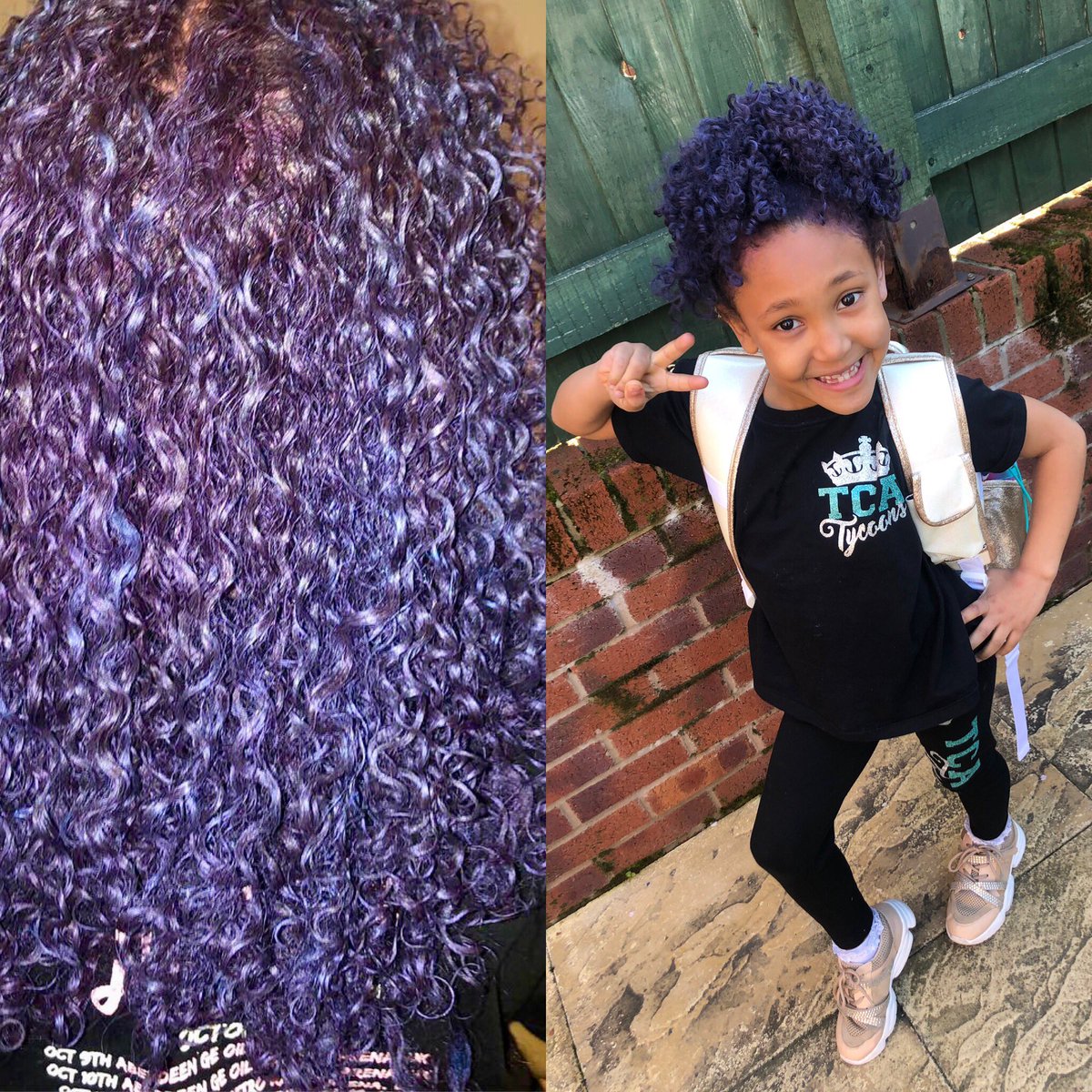 ParleOfosu's tweet photo. What a half term so far, hair dying, medal winning, bar jumping, cinema going fun ... roll on week 2 @HopwoodMr @Discovery_Hyde @Mrs_Oldham @active_tameside #goldhair #purplehair https://t.co/b7sq8XY4Fm