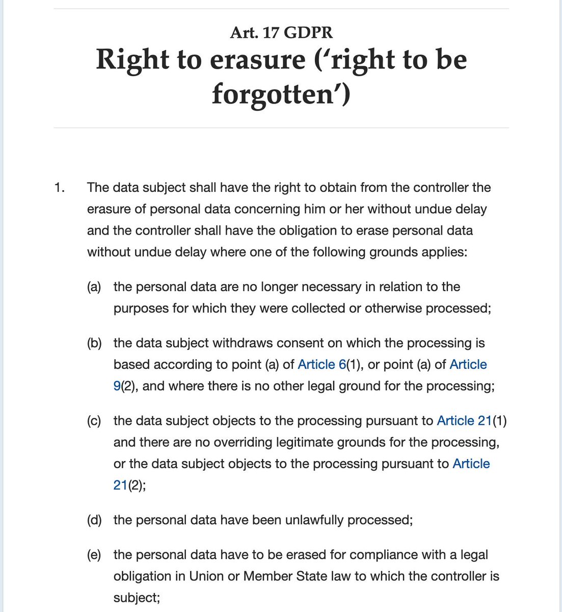Bis3300Mu's tweet photo. These are principles and regulations from the European Union's GDPR 2018 that regulate the use of personal data on social media #BISwk15 https://t.co/JgnCKriyFr