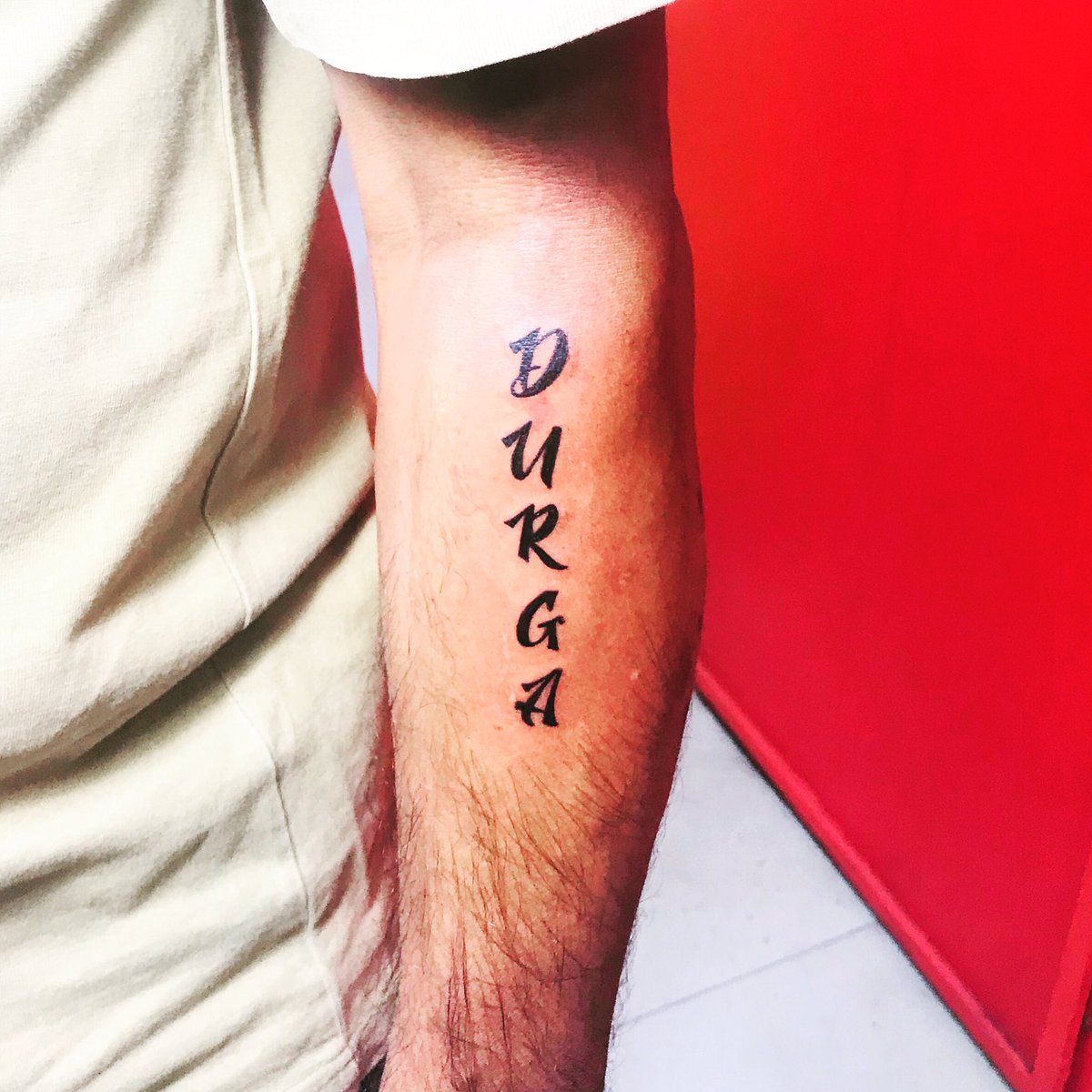 Durga name tattoo Tattoo work Bysumedhdreamarts  Tattoo work Dream  art Name tattoo