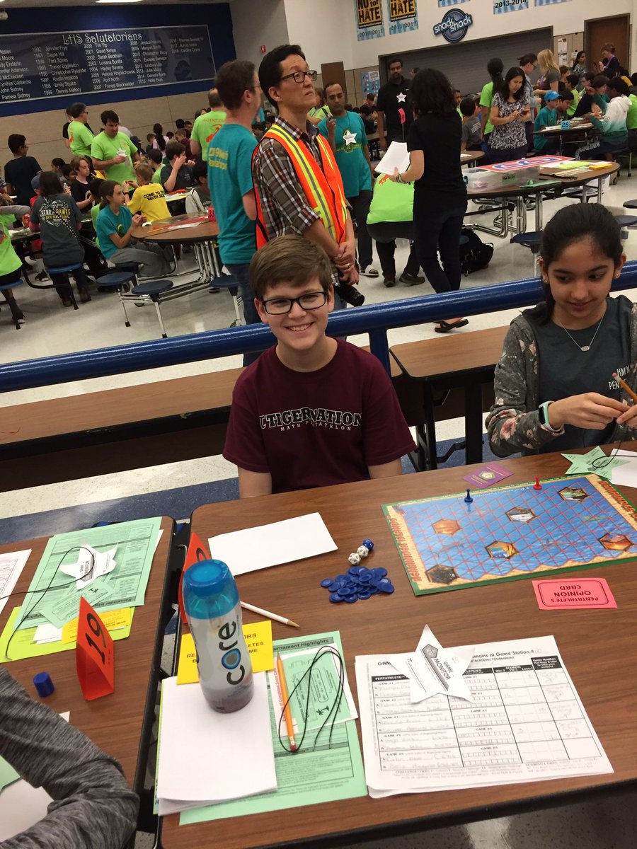 dsmathquilter's tweet photo. Going into the last game. Love these kids. #ssmsyr2 #mathpentathlon #iamdsisd #ssmsmath https://t.co/JUsSi39KOt