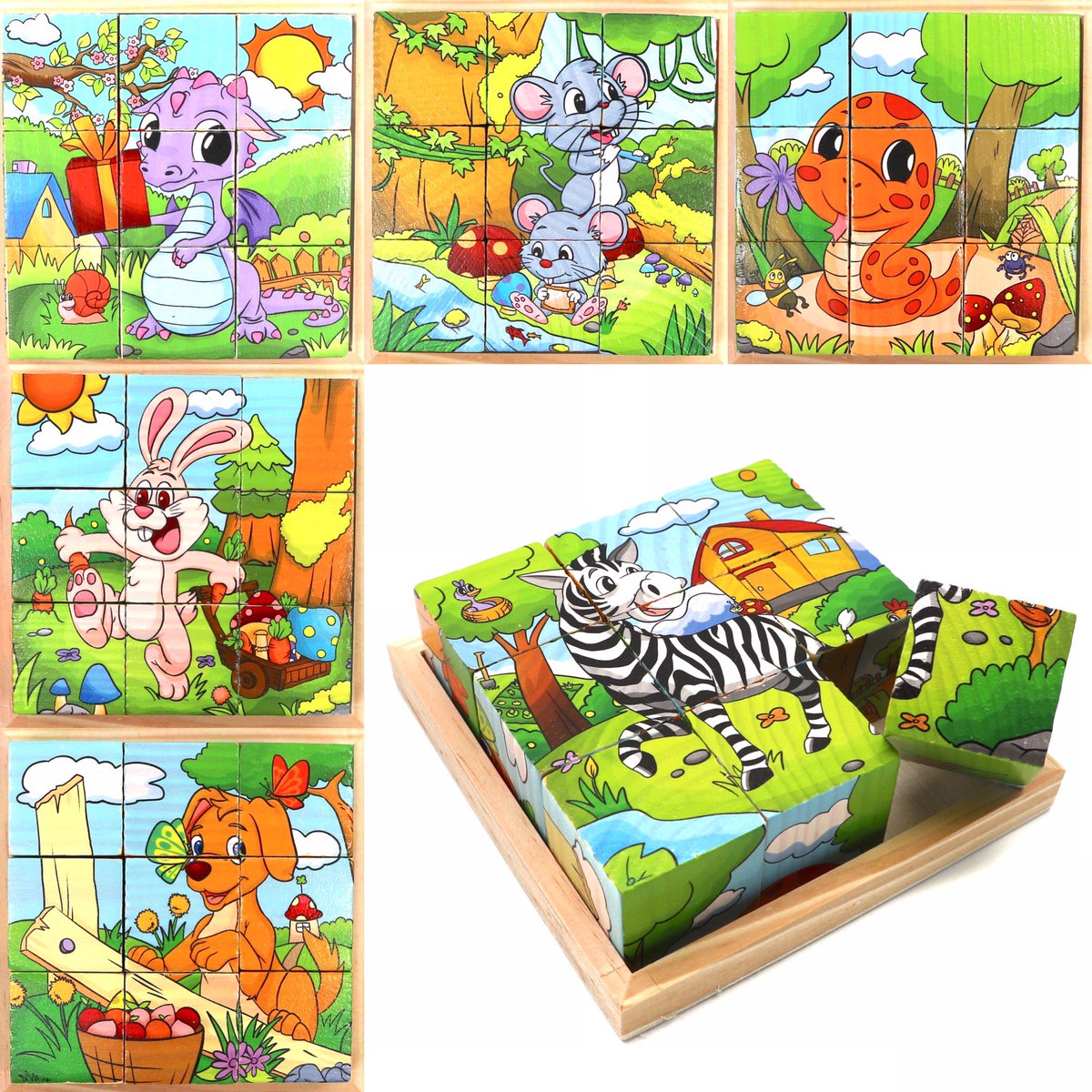 Wooden Cubes - 3D Puzzle (6 in 1) with a Tray, Developing fine Motor Skills and Memory of Your Child (Animal Series) #woodencubes #3Dpuzzle #educationaltoy #sortinggame #toy #toys #woodentoys #organictoys #toyshop #toyideas #parentchild #game #intelligence
#amazonreviewerneeded