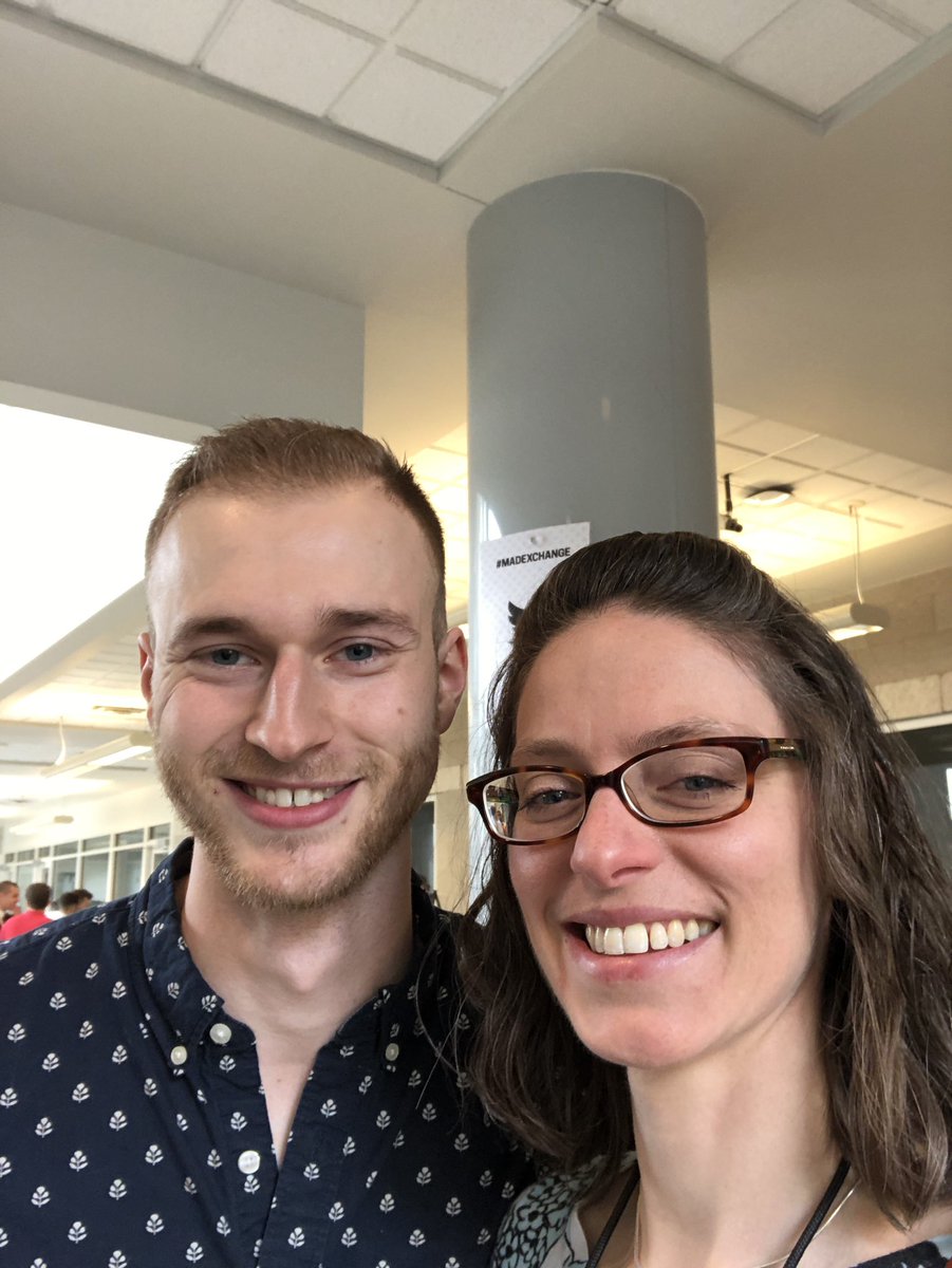 JacquelynNagel's tweet photo. Catching up with alumni is a wonderful part of the @JMUEngineering #madexchange https://t.co/0MqPNcxd71