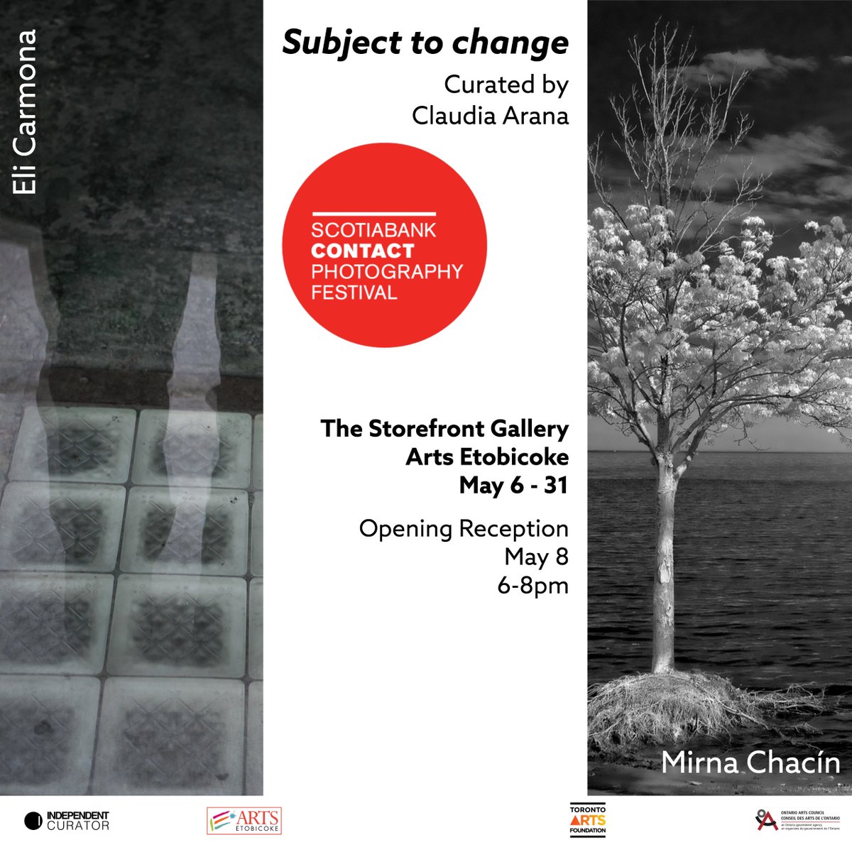 artsetobicoke's tweet photo. #StorefrontGallery is hosting, Subject to Change, artists Mirna Chacín &amp; Eli Carmona curated by Claudia Arana for @ContactPhoto 2019! Reception: May 8, 6-8pm Tickets: https://t.co/tE4NyBfzhL https://t.co/ZTGDImbDWO