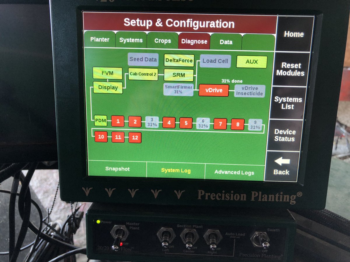 ag_guy04's tweet photo. Displays are installed and software updates in progress.  Even have the @FieldView Drive installed to map what little tillage I'm doing this #spring #plant19 #plantingprep #letsgo @iowamackie https://t.co/n58qPKneje