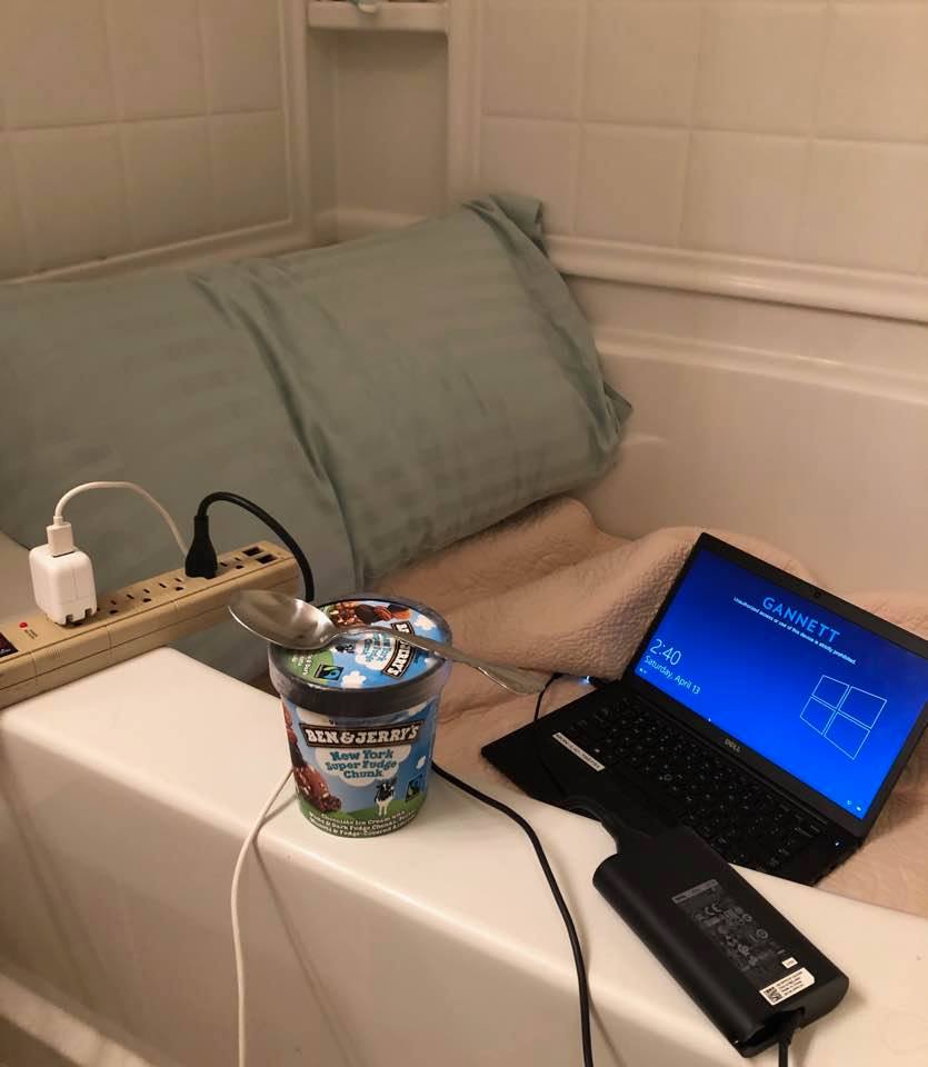 When publishing news during the storm is as important to me as my "safe spot" #lovemyjob