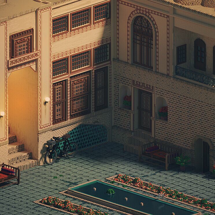 MadMaraca's tweet photo. Old persian house.. hopefully the first of a series! 😅

#persian #architecture #illustration #isometric #voxel #voxelart #magicavoxel #gamedev https://t.co/VbkReSHV2b