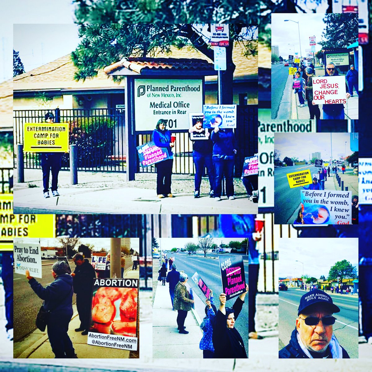 AbortionFreeNM's tweet photo. Albuquerque, New Mexico- 100+ turnout to stand for LIFE, pray and #ProtestPP led by @FrStephenImb, director of Life Ministries US "Close Planned Parenthood" God bless New Mexico
Sponsored by https://t.co/nLTpUm8uiN, Red Rose Rescue and @AbortionFreeNM
⛪UNITED #PatriotsUNITED https://t.co/Ln29wcGObg