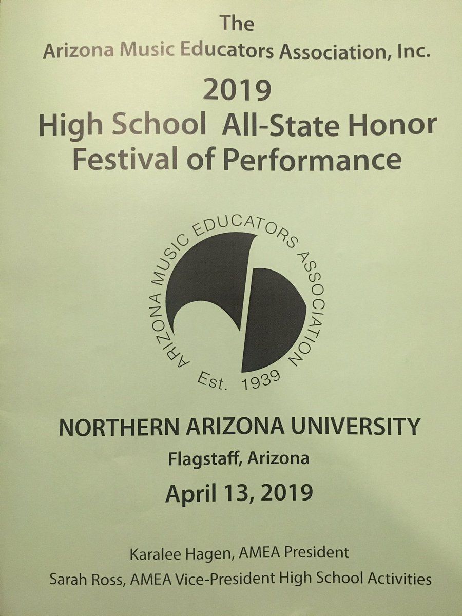 Cmerica's tweet photo. #nafme #azme #aboda incredible high school musicians performing at the 2019 #Arizona All-State Honor Festival at #NAU #falconmuzik #fhhs411 #FHfalcons https://t.co/JNAzDfXrYE