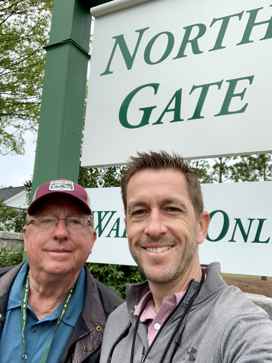 michaellowe's tweet photo. Was really fortunate to be there for my dad’s first trip to #TheMasters. When asked what he thought about ANGC and the event, he said “flawless, a clear level above first-class”. #firsttimelongtime #age73 #masterslottery @TheMasters @GolfChannel @GolfAdvisor https://t.co/jF3Nj14S3D