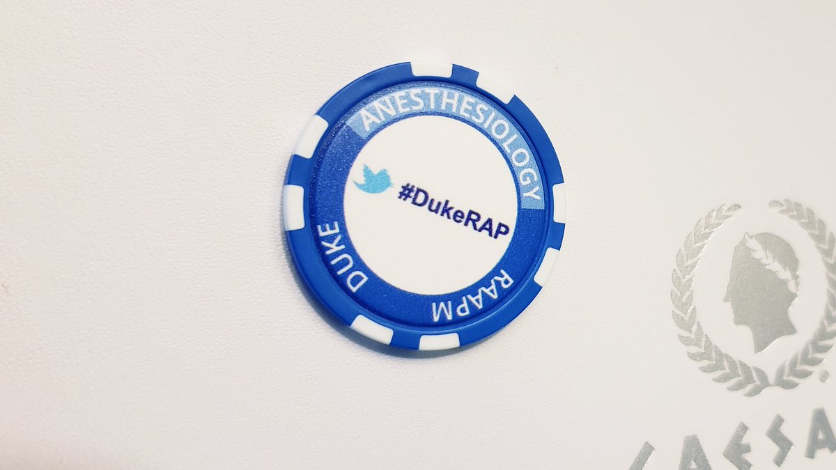 EMARIANOMD's tweet photo. Got my #DukeRAP chip - very clever! Look forward to visiting @Duke_Anesthesia next month! #ASRASpring19 @jeffgadsden @ankeetudani @amandahkumar @galusweegie @dcreighto https://t.co/oxKK5tfjPJ