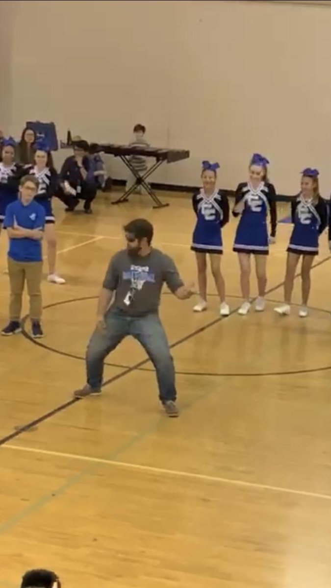 ElissaQAdams's tweet photo. CCMS STAAR pep rally - with an air guitar contest to inspire students to do their best!
@CCMS_Eagles 
@BISD https://t.co/Wkh7cZlwFX
