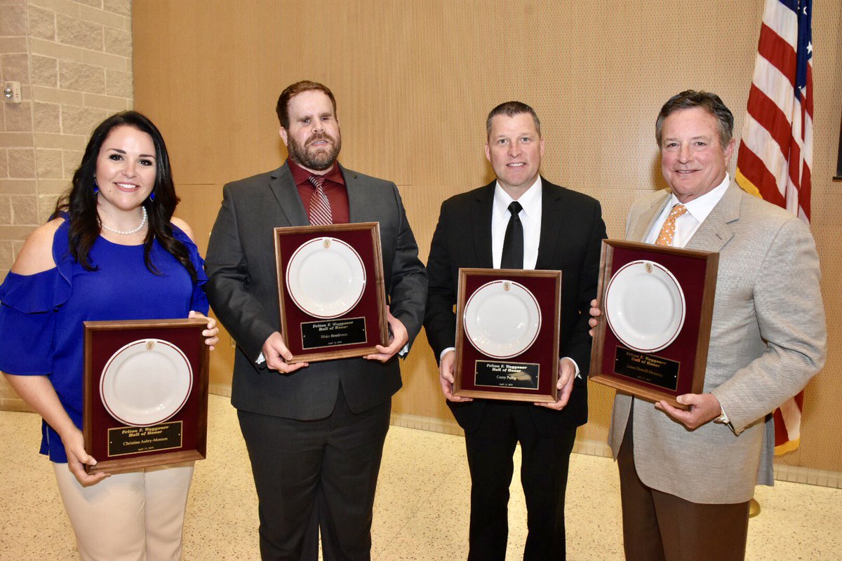 Congratulations to 2019 Felton F. Waggoner Hall of Honor honorees Christina Aubry-Monson, class of 1995, Blake Boudreaux, class of 2002, Corey Pullig, class of 1992, and Laura Howell-Sweeney, class of 1977. For more information, go to dpisd.org/excellence! <a href="/DeerParkChamber/">Deer Park Chamber of Commerce</a>