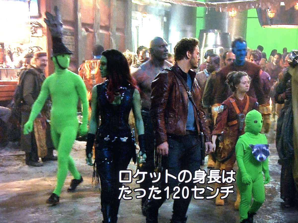 ガーディアンオブギャラクシーのメイキング見てるけど衝撃w 役者の目線合わせるのに コジロー 3d屋のイラスト