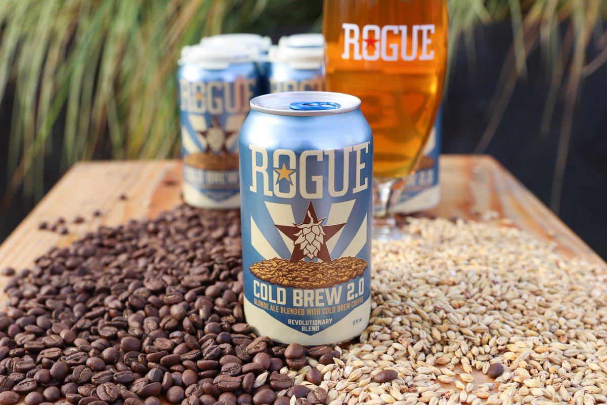 RogueAles's tweet photo. Weโre sipping on 2 of our favorite things in one can: our blonde ale blended with @stumptowncoffee #coldbrewcoffee. https://t.co/Ewm0d5RnFw #coldbrew2 #coffeebeer https://t.co/KYsAMfSlsY