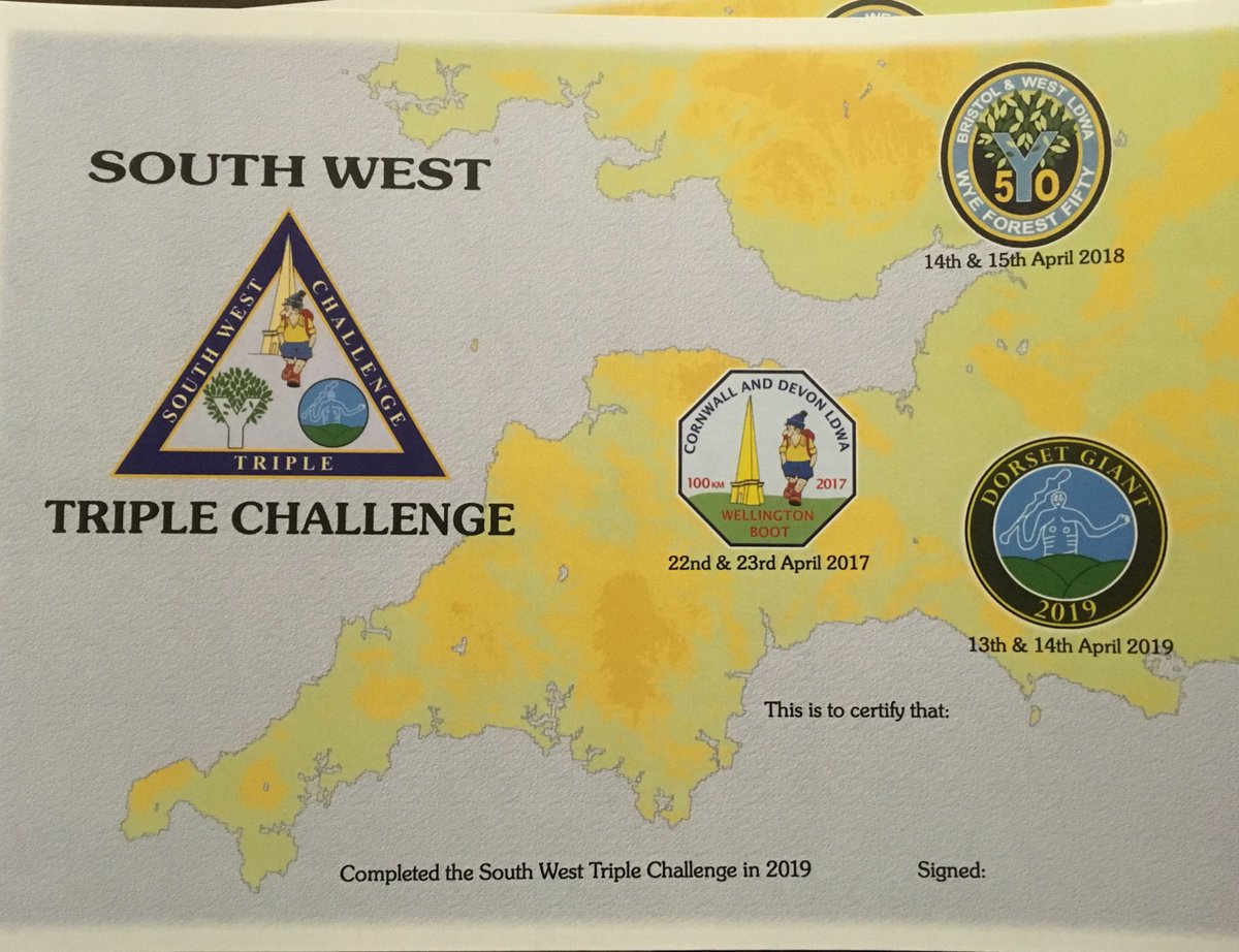 The Dorset Giant is one of the three events comprising the South West Triple Challenge, the other two being the Wye Forest 50 and the Wellington Boot.