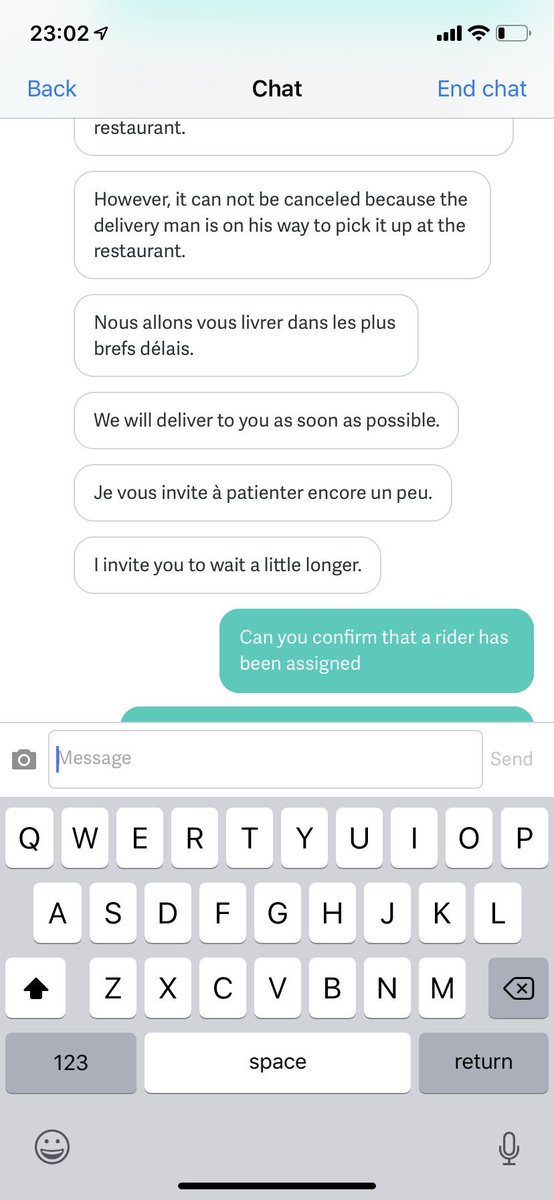 RBoymerc's tweet photo. @Deliveroo wow. What sort of company lies to its customers, makes them wait well over the eta and then provides a dismal €5 compensation? 
#ubereats it is then. https://t.co/l1F6Xciazp