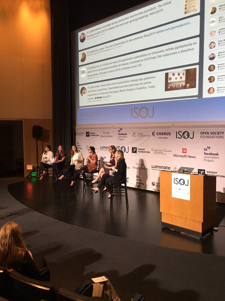 An all female panel of brave journalists bringing truth to the public under the shadow of authoritarian rule. #ISOJ19