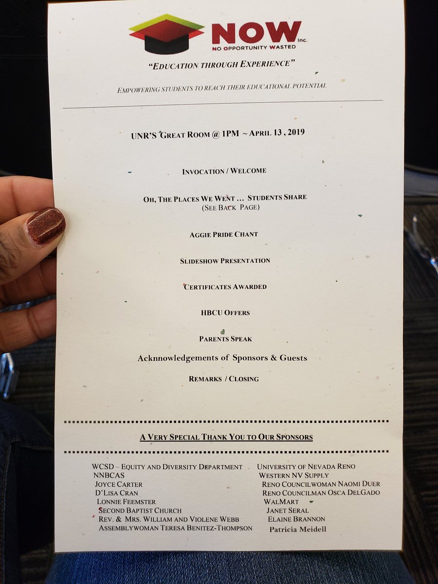 Listened to students share their experiences from the <a href="/NoOppWastd/">HBCUNOW</a> program and tours