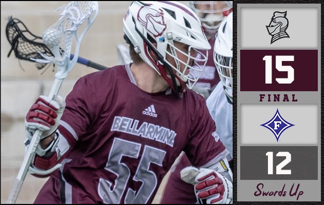 .<a href="/bellarminelax/">Bellarmine Lacrosse</a> erases a 10-4 deficit for a 15-12 comeback win over Furman. Stephen Votto paced the Knights with 3 goals and 3 assists.  Bellarmine wins third straight and improves to 3-2 in the Southern Conference!
#SwordsUpBU