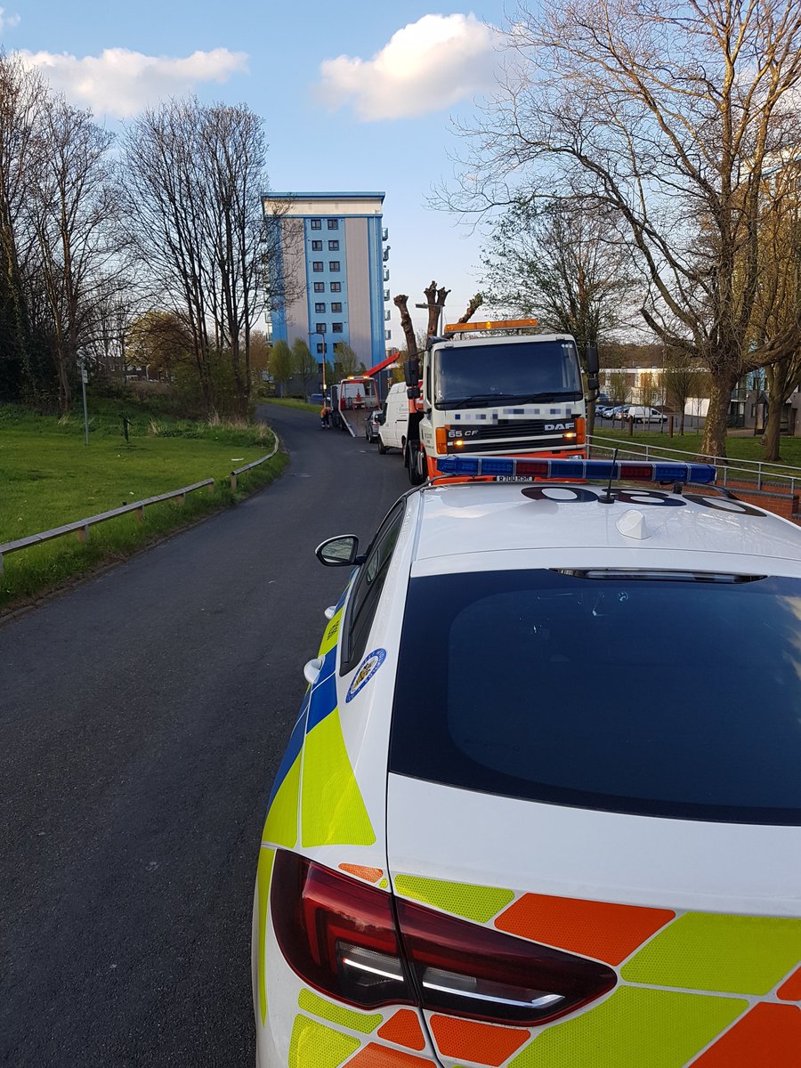 WestBromwichWMP's tweet photo. PC Harris and co have seized this stolen van this evening along with another car for being used in crime on the Charlemont Farm West Bromwich. Although our suspects ran off we are confident we will be speaking to them soon! #forensics #reducingvehiclecrime #beexpectingus ๐ฎ๐ผโโ๏ธ๐ฎโโ๏ธ https://t.co/kSQTKzoUt6
