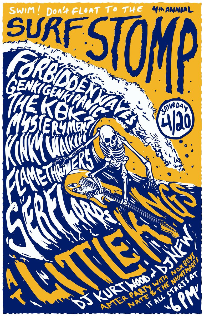 One of our favorite events of the year, the 4th annual Athens Surf Stomp is just a week away! facebook.com/events/1678494…