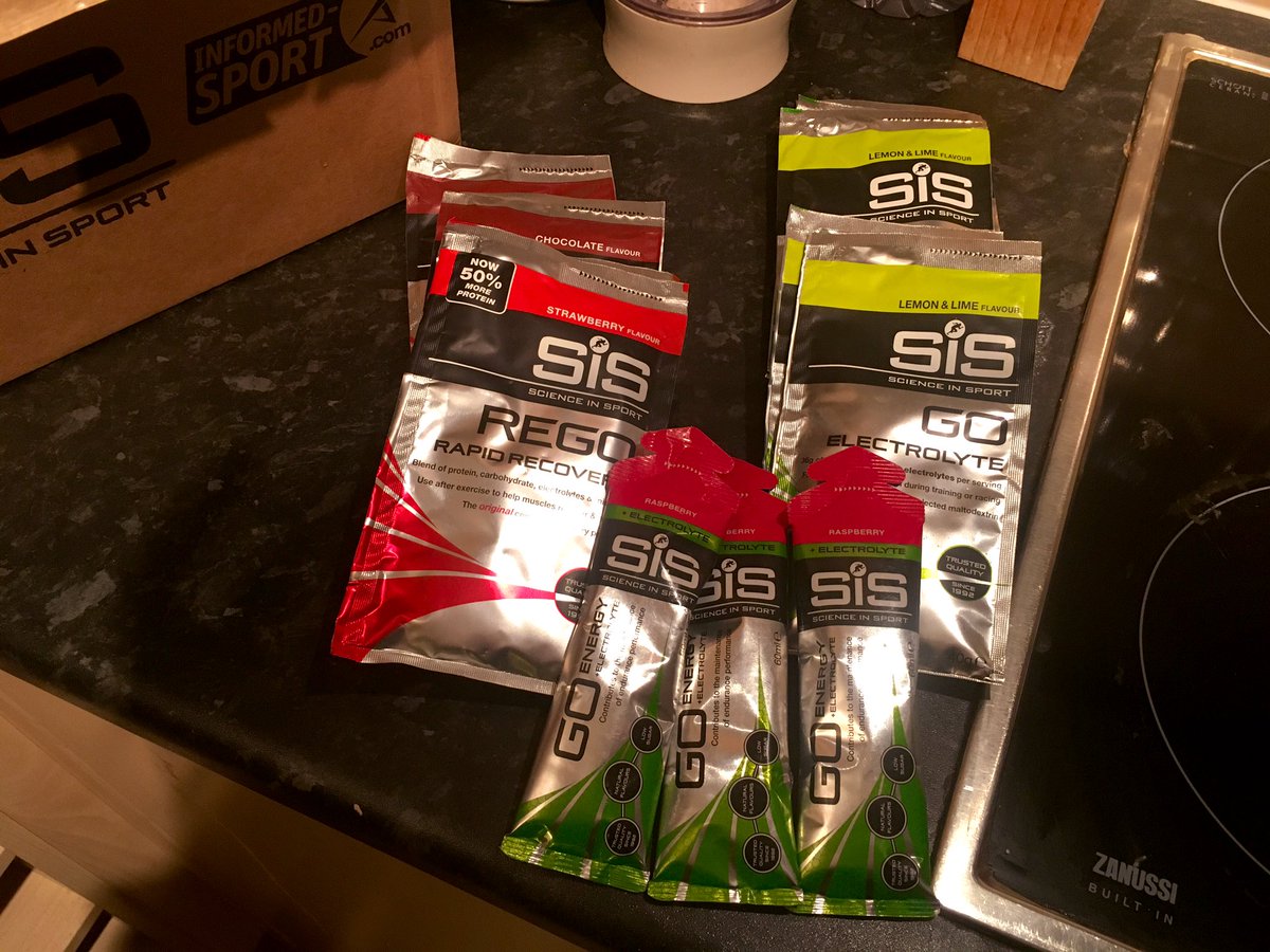 pam_radley's tweet photo. So this has arrived! Anyone would think I'm about to run a marathon!Nutrition sorted and it works for me. Just the small matter of running 26 miles next! X @ScienceinSport @LondonMarathon #RadleyRuns https://t.co/rLlcA9h69D