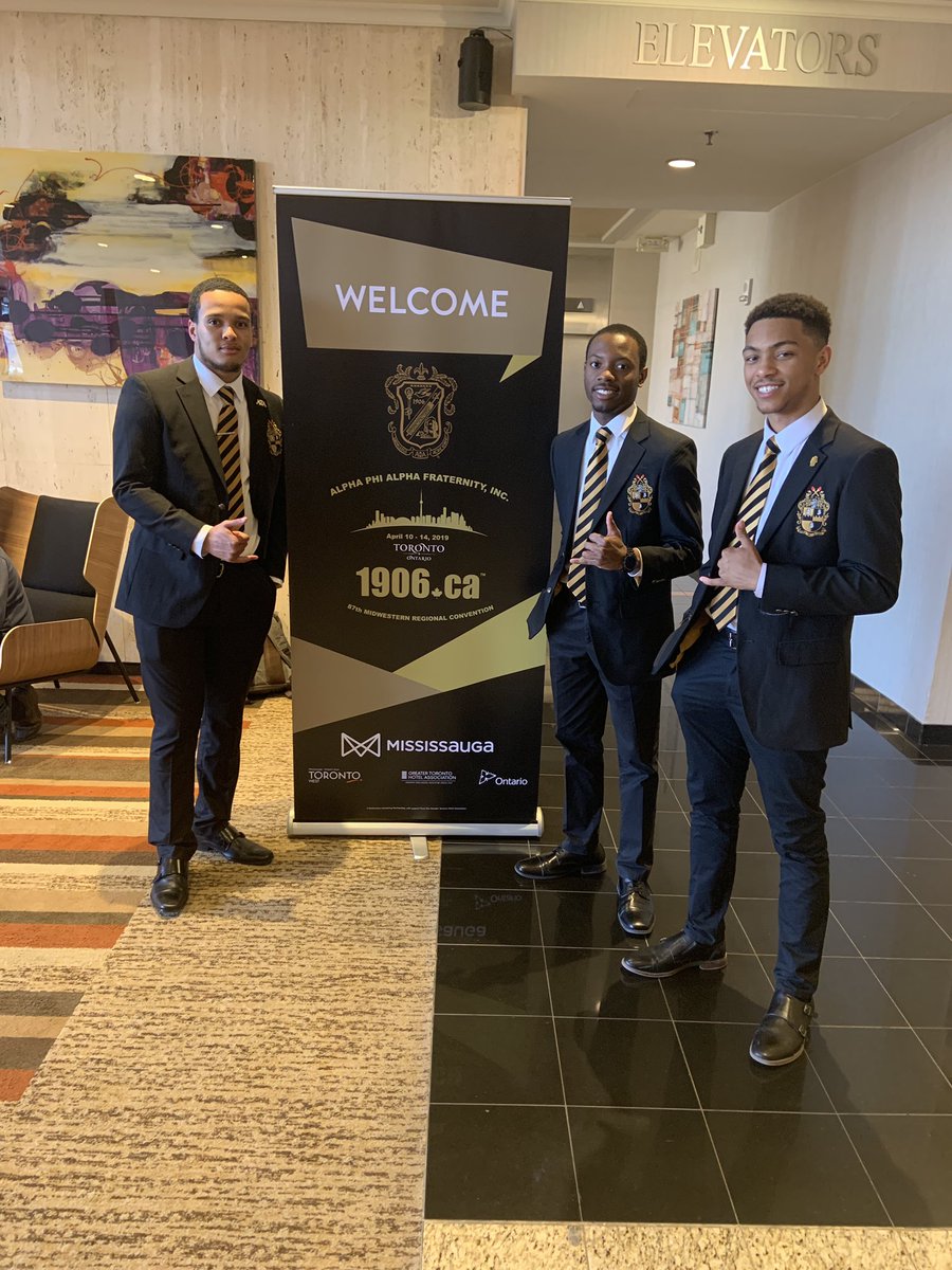 TheEXi_Alphas's tweet photo. Men of Distinction. A few Brothers of Epsilon Xi at the 87th Annual Midwestern Regional Convention in Toronto 🇨🇦 #EpsiXi #APHIA #322nd 🤙🏾
•
•
Bro. Harry Todd FA’82
Bro. Brian Dockery FA’18 @Rob_Dockery 
Bro. Nicolas Hampton FA’18 
Bro. Max Doggett FA’18 @Max_Dejuan https://t.co/CCKREaE6xY