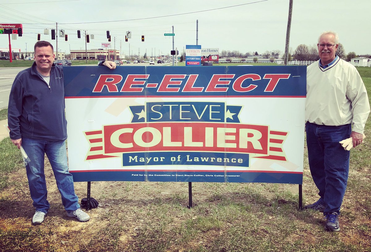 SC4Lawrence's tweet photo. ARMY guy and former/future judge Dave Seiter showed up unannounced to help us with these beauties! David is one of the “good” guys! #pavingtheway #reelectCollier #LawrenceIN https://t.co/Oub8fi9Tw1
